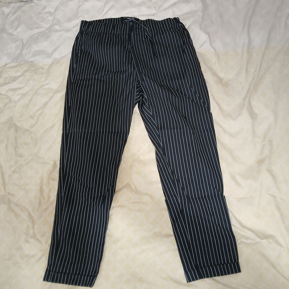 Classic Black Striped Men's Dress Pants